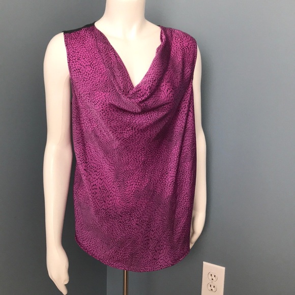 Halogen pink & Gray cowl neck stone printed tunic - Picture 1 of 5